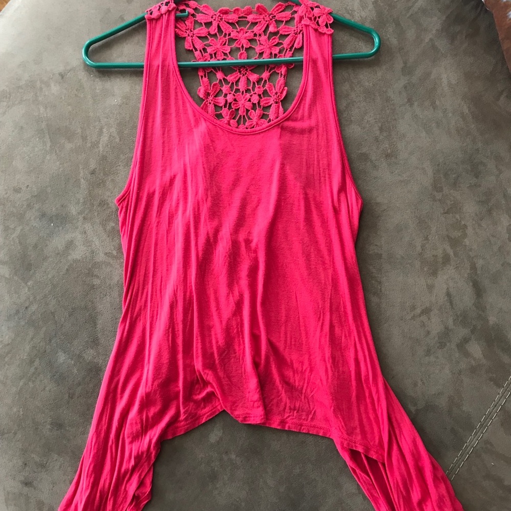 Deb Shark Bite Crochet Back Tank Top